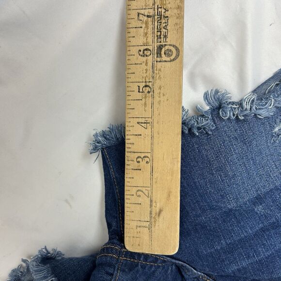 Rewash Girlfriend Distressed Denim Shorts Size 10 Blue Frayed Hem Casual - Picture 5 of 6
